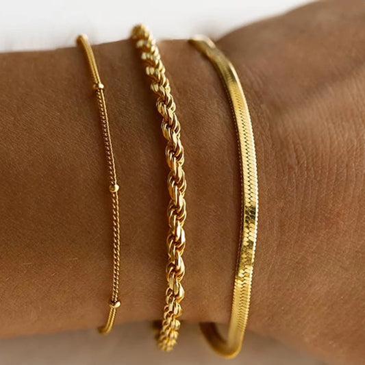 Kit 3 Pulseiras Femininas SEMI JOIA 😍